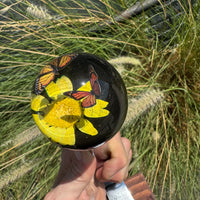 Monarch and Yellow Daisy Shift Knob