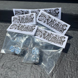 Chrome Dice Valve Caps