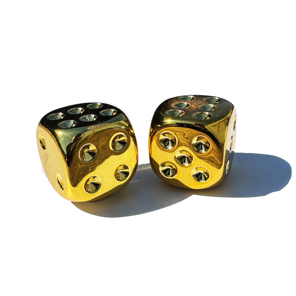 Gold Dice Valve Caps